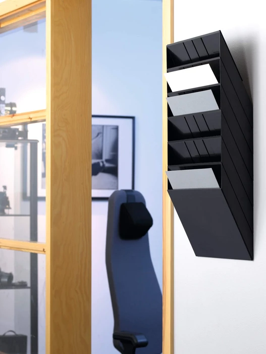 Durable Flexiboxx 6 Prospekthalter, 6 Fächer, A4, quer, schwarz (1709785060) – Bild 2 von 2