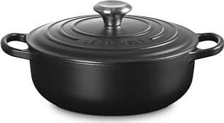 Le Creuset Signature Sauteuse rund 24cm 3.4l schwarz matt