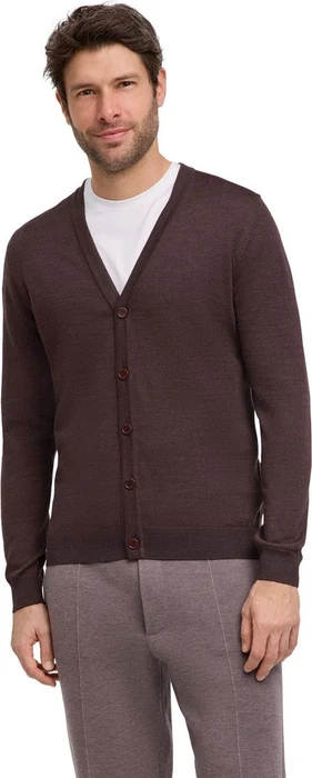Falke Basic Apparel Cardigan V-Ausschnitt Strickjacke dark brown (Herren)