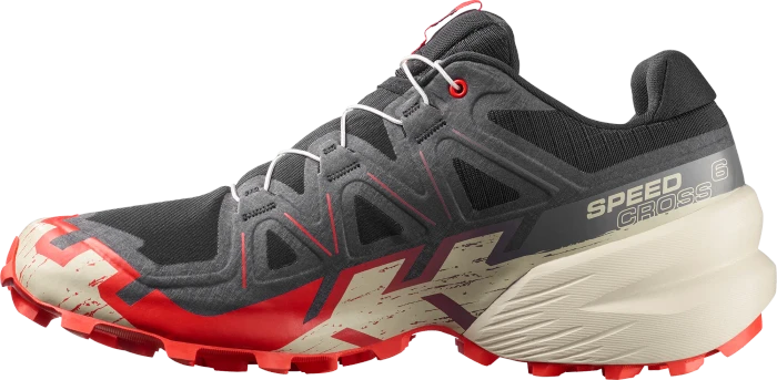 Salomon Speedcross 6 black/fiery red/almond milk (Herren)