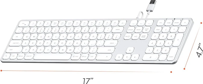 Satechi Aluminium Wired Keyboard, silber, USB, US