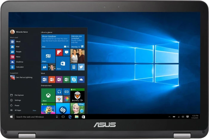 ASUS ZenBook Flip TP501UQ-FZ119T, Core i5-7200U, 8GB RAM, 256GB SSD, GeForce 940MX, DE
