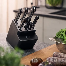 Zwilling Pro Selbstschärfender Messerblock-Set anthrazit, 7-tlg.