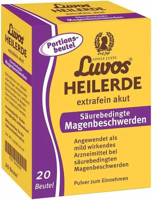 Luvos Heilerde extrafein akut Säurebedingte Magenbeschwerden Pulver Beutel, 20 Stück