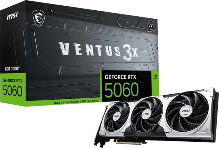 MSI GeForce RTX 5060 8G Ventus 3X, G5060-8V3, 8GB GDDR7, HDMI, 3x DP