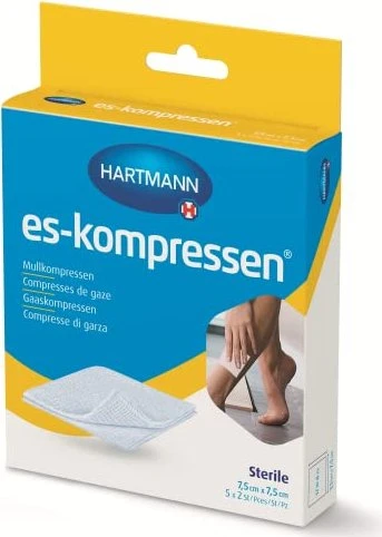 Hartmann ES-Kompressen steril 8-fach 17-fädig, 7.5 x 7.5cm, 10 Stück