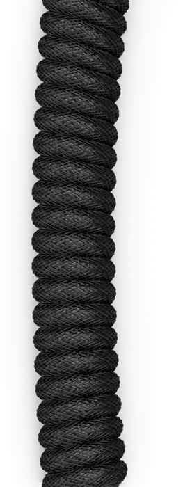 Glorious Coiled Cable USB-C auf USB-A, Tastaturkabel (Spiral-Textilkabel), 1.37m, Phantom Black