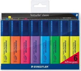 Staedtler Textsurfer classic 364 6+2 sortiert, 8er-Set, Etui
