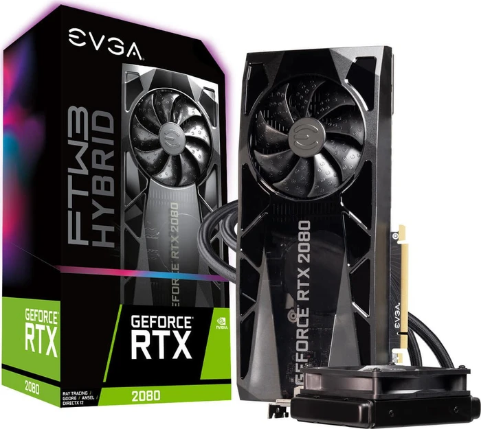 EVGA GeForce RTX 2080 FTW3 Ultra Hybrid Gaming, 8GB GDDR6, HDMI, USB-C, 3x DP