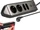 Brennenstuhl estilo Ecksteckdosenleiste, Tischsteckdose, 4-fach, 2x USB-A, 2m, silber/schwarz (1153590410)
