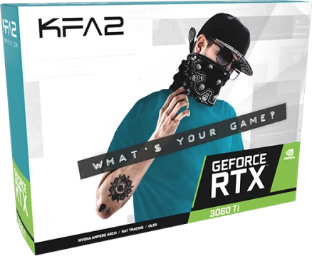KFA2 GeForce RTX 3060 Ti SG Plus V2 (1-Click OC), 8GB GDDR6X, HDMI, 3x DP