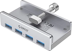 Orico MH4PU USB-Hub, silber, 4x USB-A 3.0, USB-A 3.0 [Buchse] (MH4PU-SV)