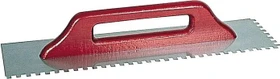 Kaufmann Glättekelle Edelstahl 10x10mm gezahnt, 500x130mm