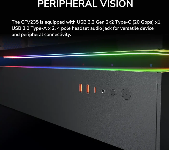 Cougar CFV235, weiß, Glasfenster