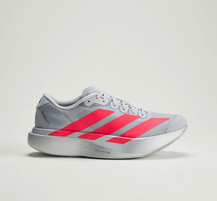 adidas Adizero Evo SL silver metallic/lucid red/iron metallic (Damen)