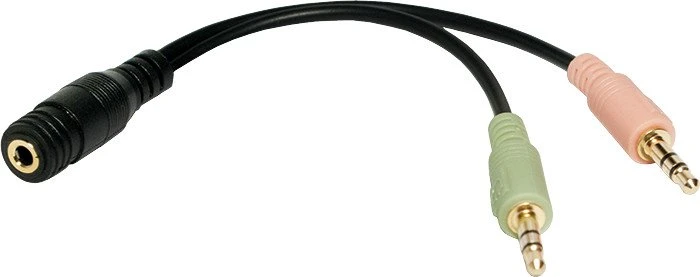 LogiLink Audio Klinken Adapter, 3.5mm Buchse auf 2x 3.5mm Stecker