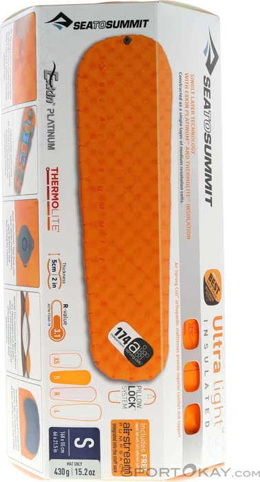 Sea to Summit Ultralight Insulated Air Small Isomatte orange
