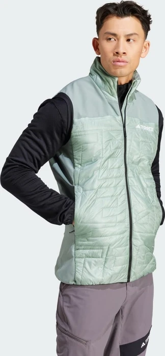 adidas Terrex Xperior Varilite Hybrid PrimaLoft Funktionsweste silver green (Herren)