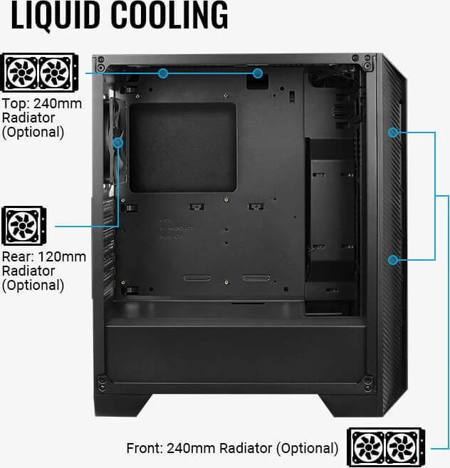 AeroCool Cylon Pro, schwarz, Acrylfenster
