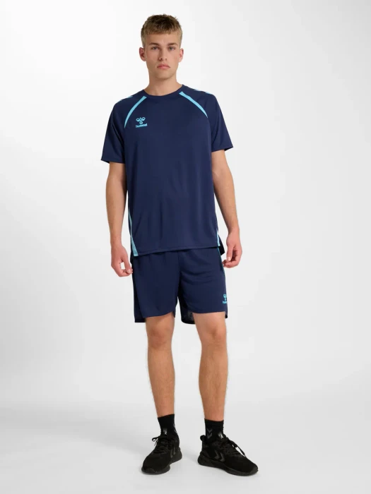 hummel Lead 2.0 Funktionsshirt kurzarm marine/blue fish (Herren)