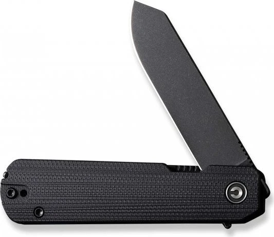 Civivi Sendy Flipper Taschenmesser milled black g10/black stonewashed nitro