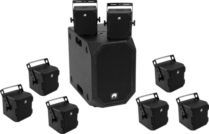 Omnitronic BOB-10A + 8x BOB-4 schwarz
