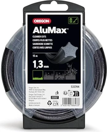 Oregon Nylium Starline Trimmerfaden für Rasentrimmer schwarz, 1.3mm/15m