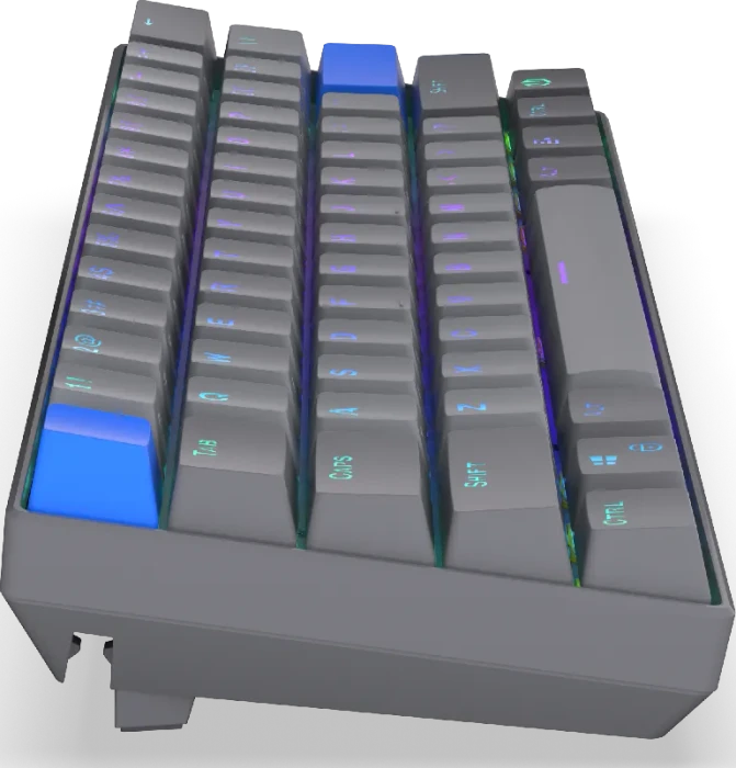 Endorfy Thock V2 Compact Wireless, PBT, grau, LEDs RGB, hot-swap, Endorfy YELLOW, USB/Bluetooth, US