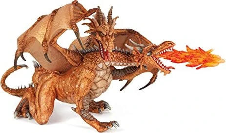 Papo Fantasywelt - Zweiköpfiger Drache gold
