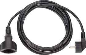 Bachmann Netzkabel Schuko-Verlängerung schwarz, 10m