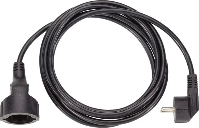 Bachmann Netzkabel Schuko-Verlängerung schwarz, 10m