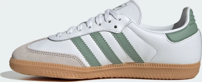 adidas Samba OG cloud white/silver green/gum (Junior)