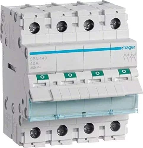 Hager Ausschalter 40A 4 Schließer 400V AC 4PLE