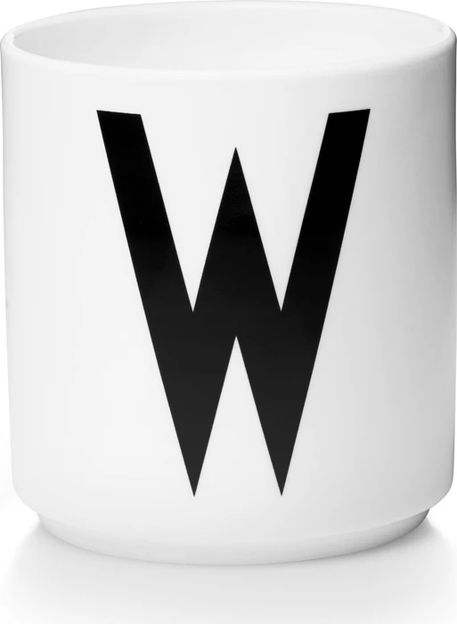 Design Letters Persönlicher Porzellanbecher A-Z Buchstabe W 250ml