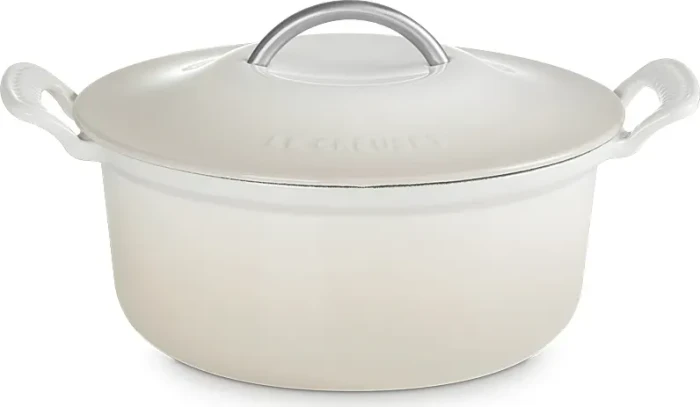 Le Creuset Modern Heritage Bräter aus Gusseisen rund 26cm 4.6l meringue