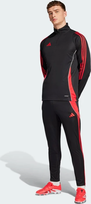 adidas Tiro 24 Slim Trainingshose lang black/pure ruby (Herren)