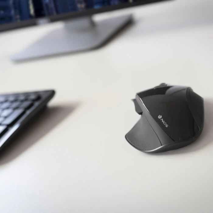 NGS Bow Wireless Ergonomic Mouse schwarz, USB