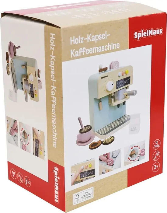 SpielMaus Holz Kapsel-Kaffeemaschine