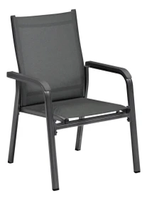 Kettler Basic Plus Stapelsessel anthrazit/anthrazit meliert