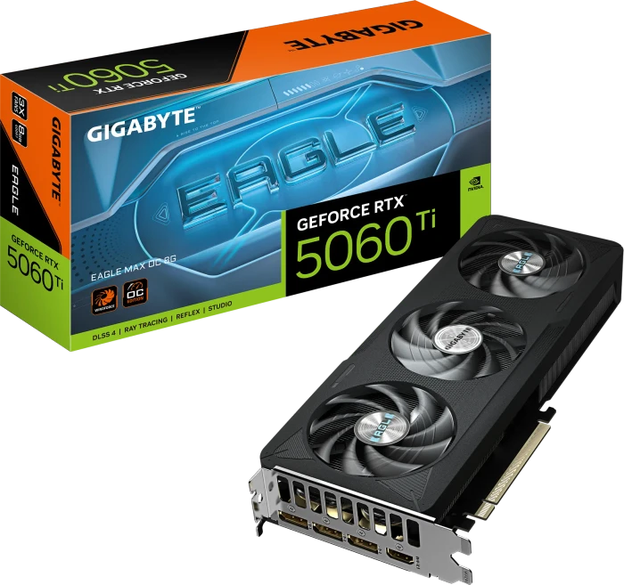 GIGABYTE GeForce RTX 5060 Ti Eagle MAX OC 8G, 8GB GDDR7, HDMI, 3x DP