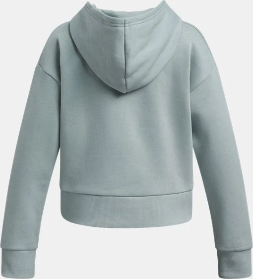 Under Armour Rival Fleece Crop Hoodie silica green/white (Junior)