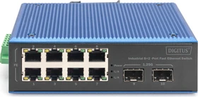 Digitus DN-65 Industrial Railmount Switch, 8x RJ-45, 1x SFP (DN-651146)