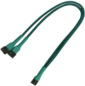 Nanoxia 3-Pin auf 2x 3-Pin Verteiler, sleeved, 30cm, grün (NX3PY30G)