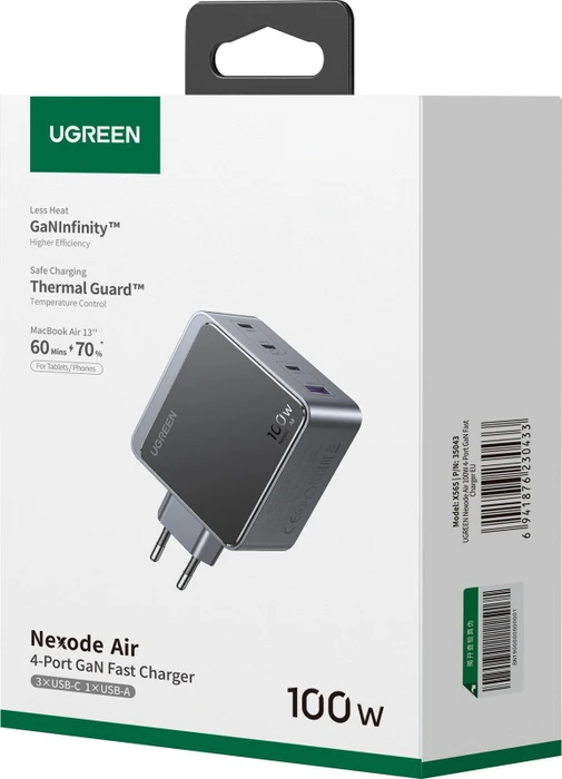 Ugreen Nexode Ladegerät X565 GaN 100W schwarz/grau
