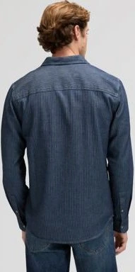 Lee Regular Leesure Hemd langarm indigo railroad texture (Herren)