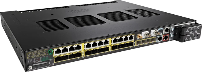 Cisco IE 5000 LAN Base Hardened Industrial Rackmount Gigabit Managed Switch, 16x SFP, 12x RJ-45, 360W PoE+