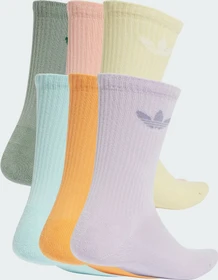 adidas Trefoil Cushion Crew Socken silver green/glow pink/powder yellow, 6 Paare
