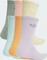 adidas Trefoil Cushion Crew Socken silver green/glow pink/powder yellow, 6 Paare Vorschaubild