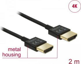 DeLOCK Slim 4K High Speed mit Ethernet HDMI Kabel, 2m