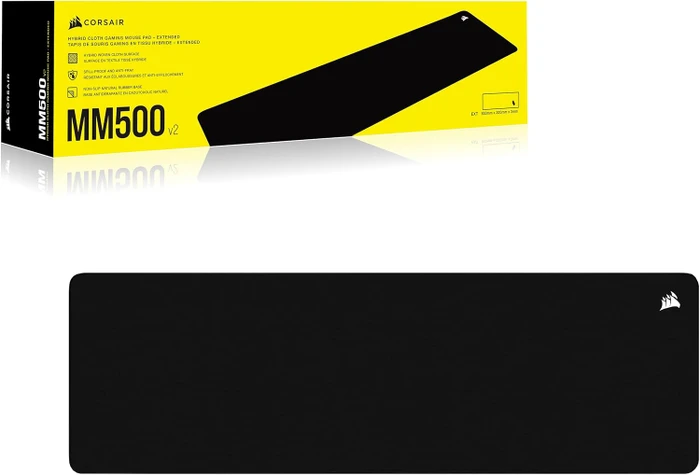 Corsair MM500 v2 Hybrid-Stoff Gaming-Mauspad, extended, schwarz